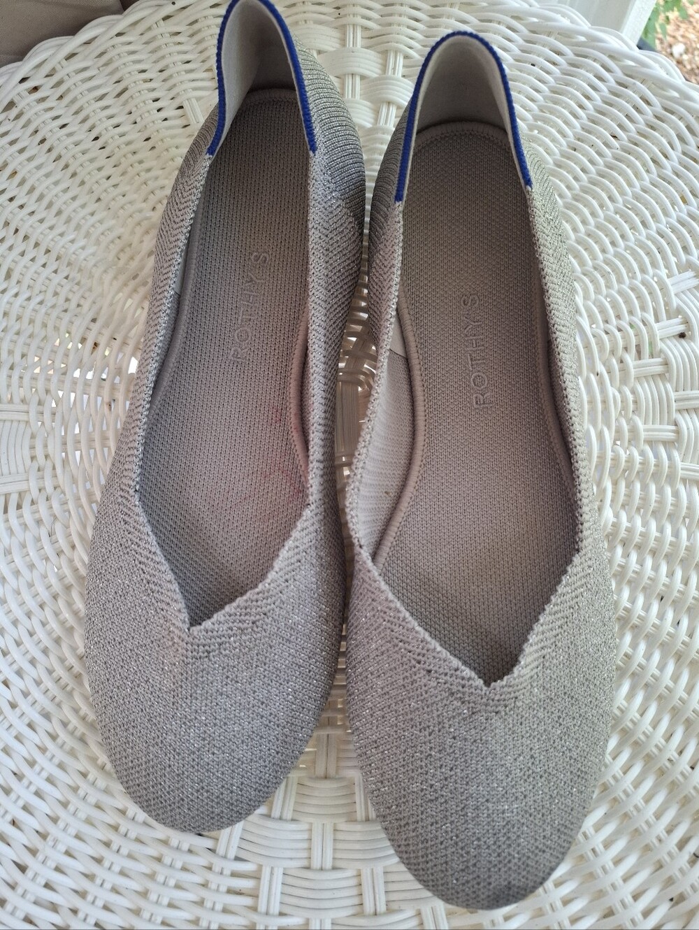 Rothy's The Point Diamond Metallic Size 11.5